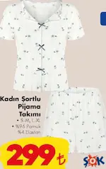 KADIN ŞORTLU PİJAMA TAKIMI